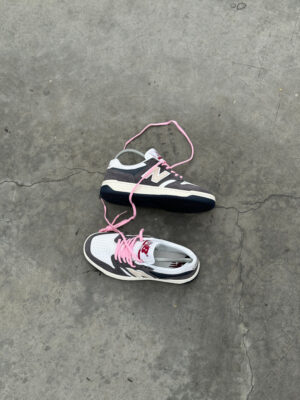 new balance 480 grey with pink laces